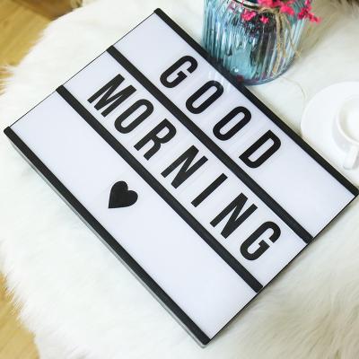 China Customizable Light Up Letter Sign Marquee Cinema LED Light Box Cinematic Massage Board Rectangle for sale