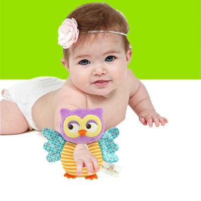 China Newest Design Cartoon Baby Rattle Toys Hand Bell Baby Animal Rattle Stuffed Plush Toys for sale