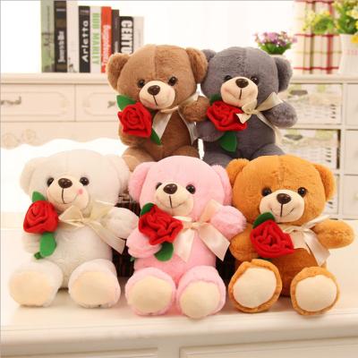 China 2018 Popular 35 cm design fashion automotive valentine gifts for her Rose teddy bear for sale