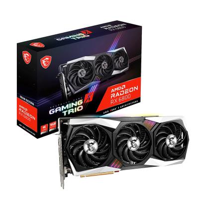 China Original MSI AMD Radeon RX 6800 16 GB Video Card GAME Trio X Graphics Card 3 Desktop Fans RX 6800 In Stock for sale