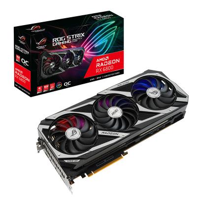 China Desktop 100% New For ASUS ROG STRIX AMD RADEON RX 6800 O16G GAME Video Graphics Card for sale