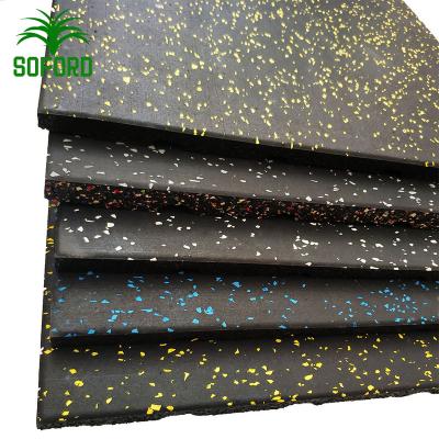 China Environmentally Friendly 500mm x500mm x25mm  colorful Rubber gym Floor Mat for fitness for sale