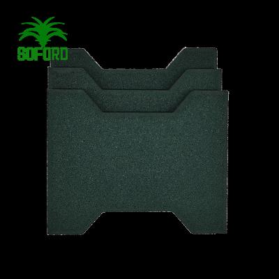 China Outdoor Area 200mmx160mmx25mm outdoor  rubber dog bone paver for cow mat for sale