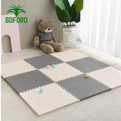 China Safe EVA Foam Puzzle Mat Exercise Floor EVA with leaf shape Play Mat for Kid for sale