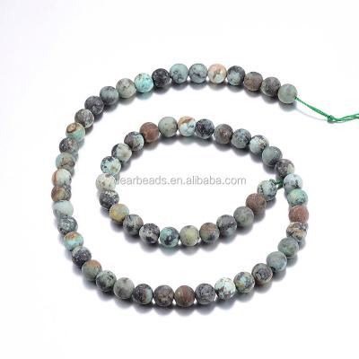 China For DIY Jewelry Making Wholesale High Quality Genuine Natural 4mm-12mm Gemstone Beads African Turquoise Loose Beads With 4mm 6mm 8mm 10mm for sale