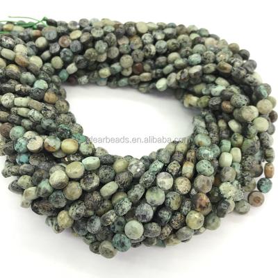 China For DIY Jewelry Making 6mm New Factory Wholesale Genuine Natural African Turquoise Beads , Gemstone Faceted Beads for sale