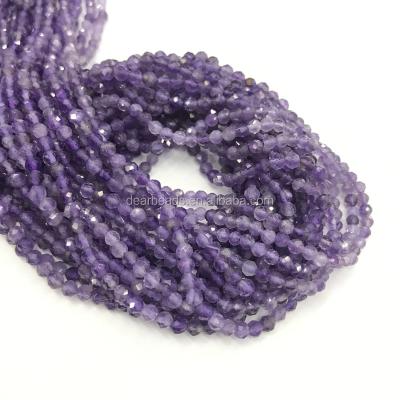 China For DIY Jewelry Making Wholesale Natural Amethyst 2mm 3mm 4mm Faceted, Size Round Faceted Amethyst Beads, Faceted Amethyst for sale