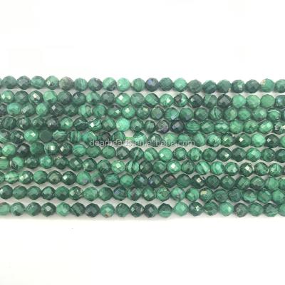 China Fashionable Wholesale Good Quality Natural Faceted Malachite Beads Loose For Jewelry Making 2mm 3mm 4mm for sale