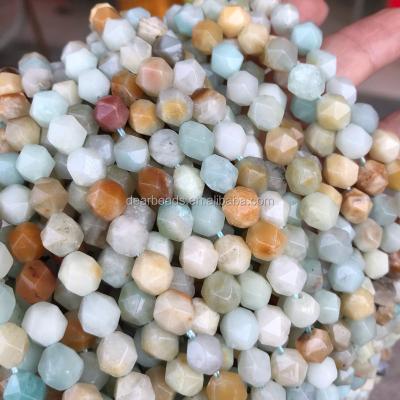 China For DIY Jewelry Making Diamond Cut Star Faceted Amazonite Beads For Jewelry Making 6mm 8mm 10mm , Amazonite Beads Faceted for sale