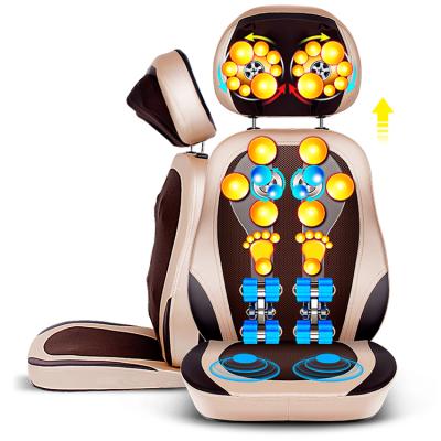 China Electric Electric Back Massager Cushion Kneading Shiatsu Back Pain Massager Machine With Infrared Heating for sale