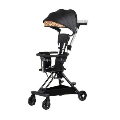 China PP hot mom luxury baby stroller 3 in 1 leatherette fold high landscape two-way stroller for sale