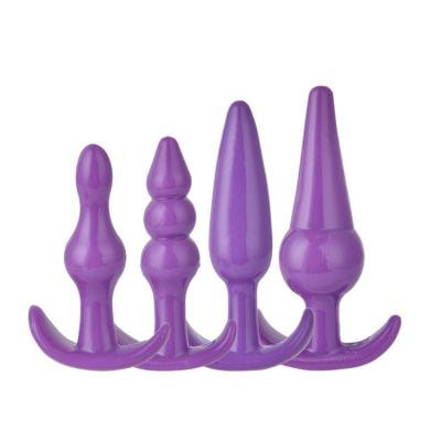 China 4 Different Shapes With Different Size Trainer Kits High Quality Butt Anal Plug For Male Prostate Vaginal Sex Toys For Woman Orgasm Online Sex Shop Adult Product for sale