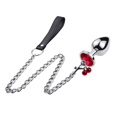 China Used For Anal/Vagina Plugs Butt Chain Pull Set For Women Steel Plug Metal Anal Sex Toys For Female Trainer Vaginal Kits Unisex Masturbating BDSM for sale