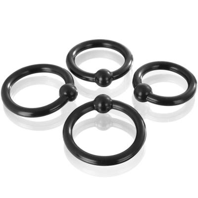 China 4 Different Sizes With High Quality Pearl Cock Ring For Male Glans Ring Dildo Sex Erotic Toys Ring Set Flexible Penis Penis Bands Man Novelty Adult Products for sale