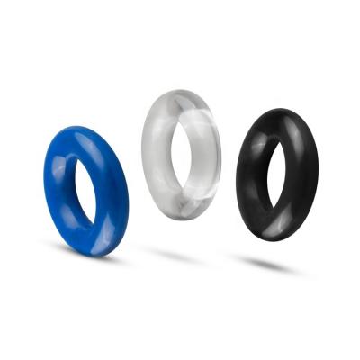 China 3 Different Colors Waterproof Penis Delay Time Ring Set For Male Man Sex Elastic Rings For Cocks Penis Dildo Boy Sex Adult Toys Delay Ejaculation for sale