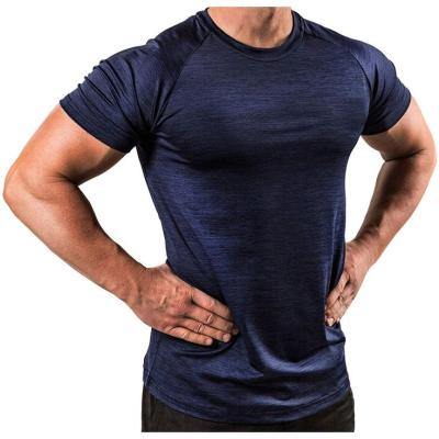 China Men's Breathable T-shirt Men's Tee Tops Wholesale Custom Short Sleeve Muscle Bodybuilding Running Men's Sports Fitness Gym Breathable T-Shirt for sale