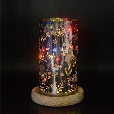 China Romantic Custom Candlelight China Metal Cup Lantern Color Changing LED Lighted Candle Holder For Votive Gardens for sale