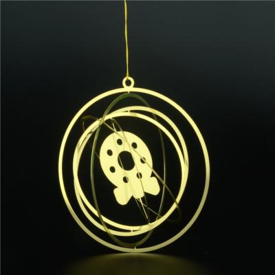 China Stainless Steel Home and Christmas Ornaments Customized Outdoor Stainless Steel Metal Christmas Etching Pendant Decoration for sale