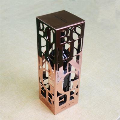 China Handmade Luxury Custom Laser Cutting Stainless Steel Metal Square Wine Gift Packing Box for sale