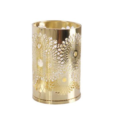 China Home Container Metal Candle Pillar Cup Metal Decoration Votive Tealight Holder For Candlelight Dinner Party for sale