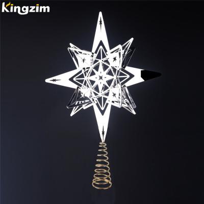 China Luxury Chinese Factory Custom Metal Laser Cutting Christmas Tree Top Star for sale