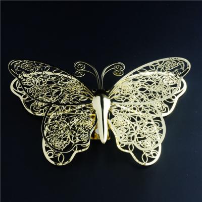 China Europe customized wholesale wall hanging metal craft 3d butterfly decorations for weddings for sale