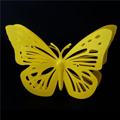 China Europe Special Yellow Shape Handwork Metal Stainless Steel Butterfly With Cut Out for sale