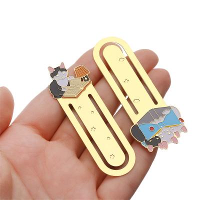 China Europe Personalized Customized Colorful Printed Brass Souvenir Gifts Bookmark Metal Corrosion Bookmark for sale