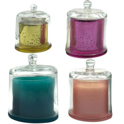 China Luxury Home Decoration Home Decor Aroma Scented Candle Glass Jar Unique Candle Jars Glass Container for sale