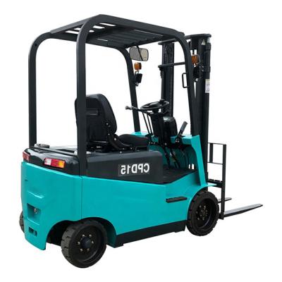 China Stores JG 1.5 TON Electric Mini Forklift Construction Material Small Rough Terrain Forklift Truck Price Forklift for sale