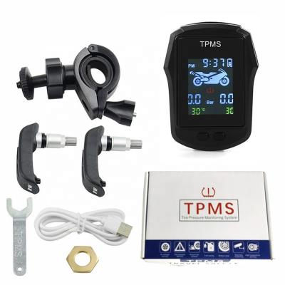 China Motorcycle Tire Temperature Monitoring Alarm System With 2 Internal Sensors USB Motorcycle TPMS Motor DIY IMT008 Charging Tire Pressure for sale