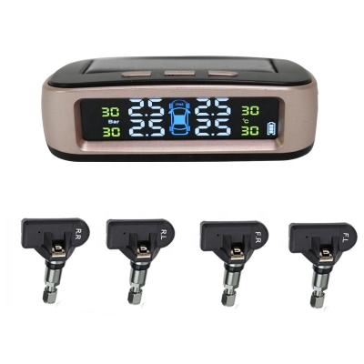 China Solar Power Display Car Tire Pressure Monitor System 4 Track Tire Pressure Temperature Easy Install Show Data Except Energey ITP068 for sale