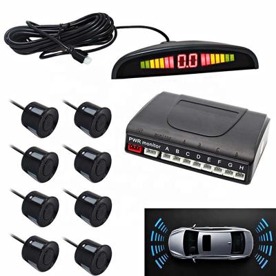 China Universal Waterproof Car Parking Sensor Kit with 4 4 Front Rear Reverse Display Security Alert/Buzzer Voice Radar Monitor System for sale