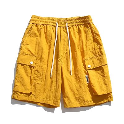 China New Arrival Custom Logo Accepted Men's Cargo Classic Stretch 2023 Yellow Color Basics QUICK DRY shorts pants for gentleman for sale