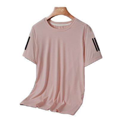 China 2022 Summer New Men's and Women's Fitness Running Ice Crewneck Sports Breathable Silk Cool Feeling T-shirt for sale