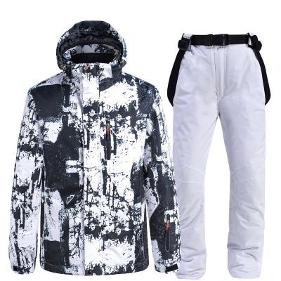 China High Quality Outdoor Waterproof Jacket Custom Rise With Hood Men's Outdoor Casual Snowboard Jacket With Pants 2 IN ONE for sale