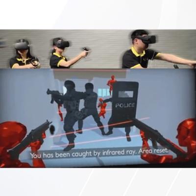 China Large Space Vr 4 Person Large Space Vr 9D Family Shooting Vr Game Machine 4*8m or 8*8m Multiplayer Interactive Virtual Reality Battle for sale