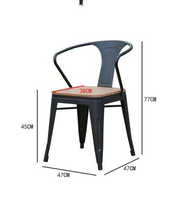 China Wholesale Outdoor Stackable Colorful Furniture Vintage Cooling Industrial Metal Dining Chairs for sale