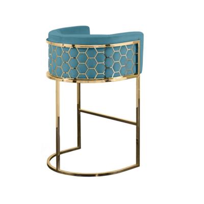 China Factory direct sale contemporary high quality modern design velvet white bar stool for sale