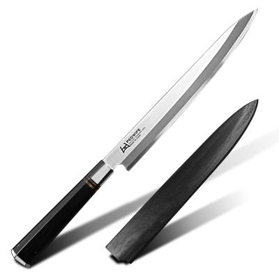 China 240mm/270mm/300mm Stocked Ebony Handle Cooking Japanese Sashimi Professional Slicing Kitchen Chef Deba Knife for sale