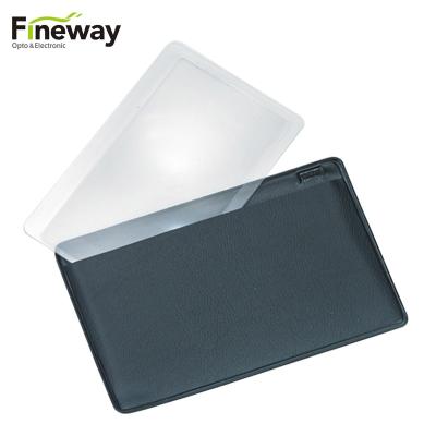 China FW-027 Fresnel Magnifying Glass OEM 85X55mm Business Card Wallet Portable Clear 3X Magnifier For Gifts for sale