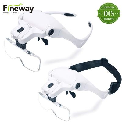 China Protect Eyes Glasses FW-9892B2 Reading LED Magnifier 1.0X 1.5X 2X 2.5X 3X For Jewelry for sale