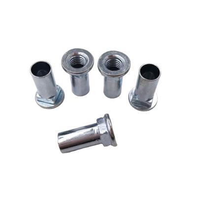 China Galvanized Heavy Industry Carbon Steel M6M8 Rivet Nuts Wood Inlaid With Inverted Nuts for sale