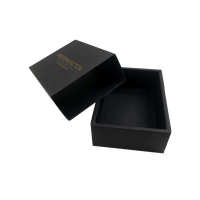 China Recycled Quality Materials Black Art Paper Cheap Gift Drawer Box Soft Sleeve Sliding Paper Packaging Boxes for sale