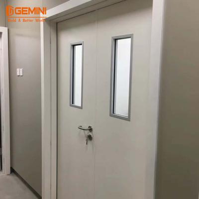 China Modern steel fire door with glass for sale