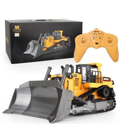 China Huina Hot Product 1569 RC Hobby Toys 1/16 Scale 9 Channel Metal Engineering RC Vehicle Bulldozer Machine Car Truck for sale