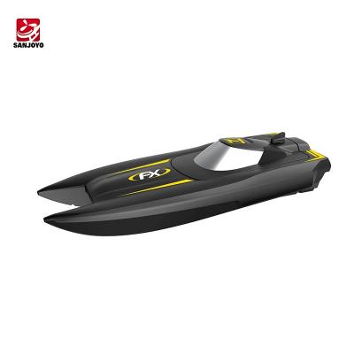 China RC Model TKKJ H118 RC Racing Boat 2.4GHz 4 Channel Mini RC Boat 50M Long Control Distance 10km/h RTR 20mins RC Boat For Boy Gift for sale