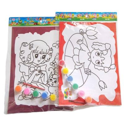 China wholesale kid's DIY paper graffiti color painting students art watercolor card science and education painting toys 22030907 for sale