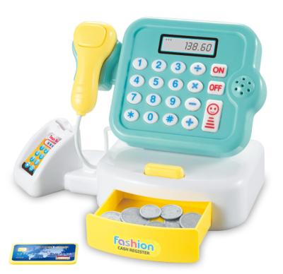 China Health children's cash register toys plastic boys and girls play home noise analog supermarket and calculable light toys scanner for sale