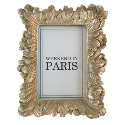 China European American leaves of resin resin crafts retro 6 inch photo frame picture table creative home decorations for sale